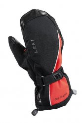 Leki Twin mitten S black-red