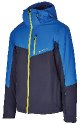 Blizzard Mens Ski Jacket Cervinia, grey - bright blue - neon green zipper