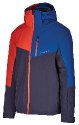 Blizzard Mens Ski Jacket Cervinia, grey - petroleum blue - red
