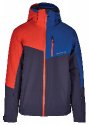 Blizzard Mens Ski Jacket Cervinia, grey - petroleum blue - red