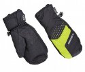 Blizzard Mitten junior ski gloves, black/green