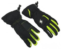 Blizzard Reflex junior ski gloves, black/green
