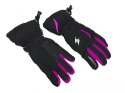 Blizzard Reflex junior ski gloves, black/pink