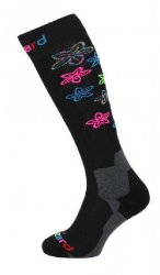 Blizzard Viva Flowers ski socks, black/flowers