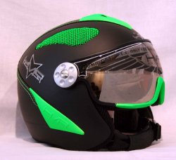 HMR H2 Air black/green finish + štít TOP