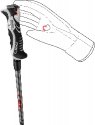 Leki Hot Shot S eloxal black-anodized grey-bright red