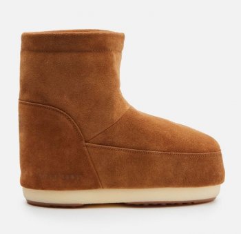 Moon Boot Icon Low No Lace Suede, 002 cognac