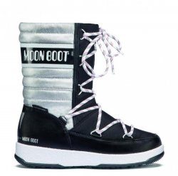 Moon Boot JR Girl Quilted WP, 002 black-silver