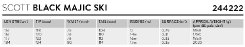 Lyže Scott Black Majic 16/17 - technické parametry