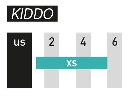 Snowtboardová vázání SP - převodní tabulka velikostí Kiddo